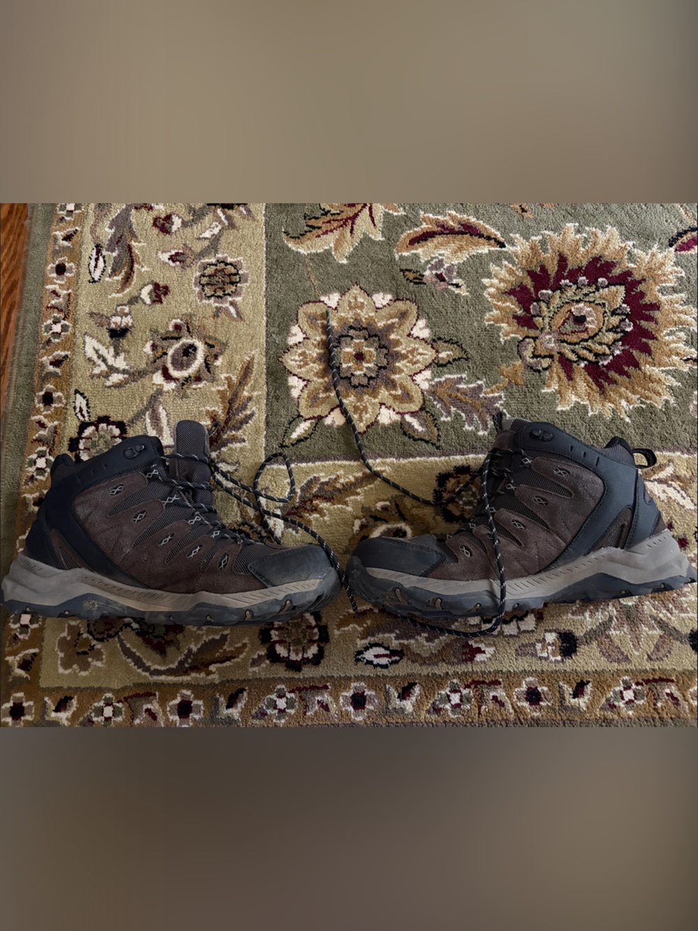Eddie Bauer Brown and Gray Waterproof Hiking Boots size 10.5